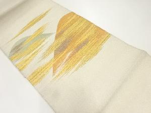 霞に遠山模様織出し袋帯